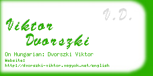 viktor dvorszki business card